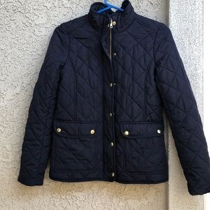 J.Crew Navy quilted puffer winter jacket